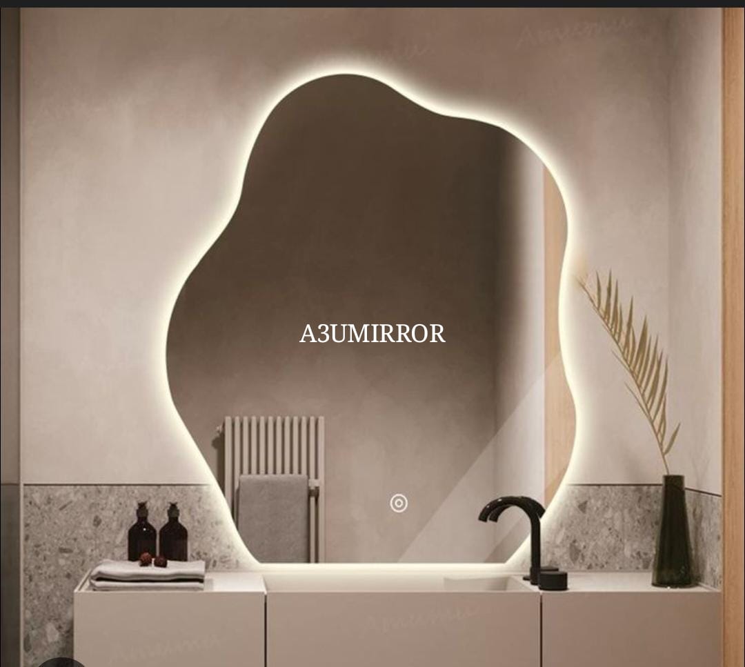 Organic Shape LED Backlit Mirror